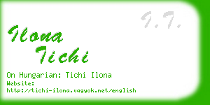 ilona tichi business card